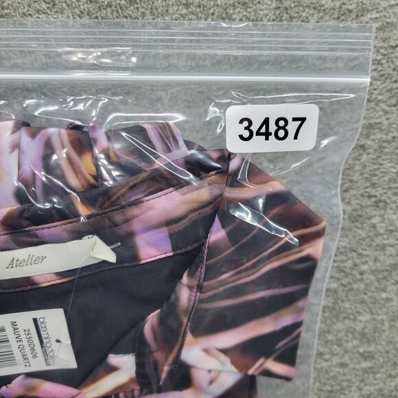 Atelier Dress Women's 4 Mauve Pink Black Quartz High Low NWT - Picture 12 of 12